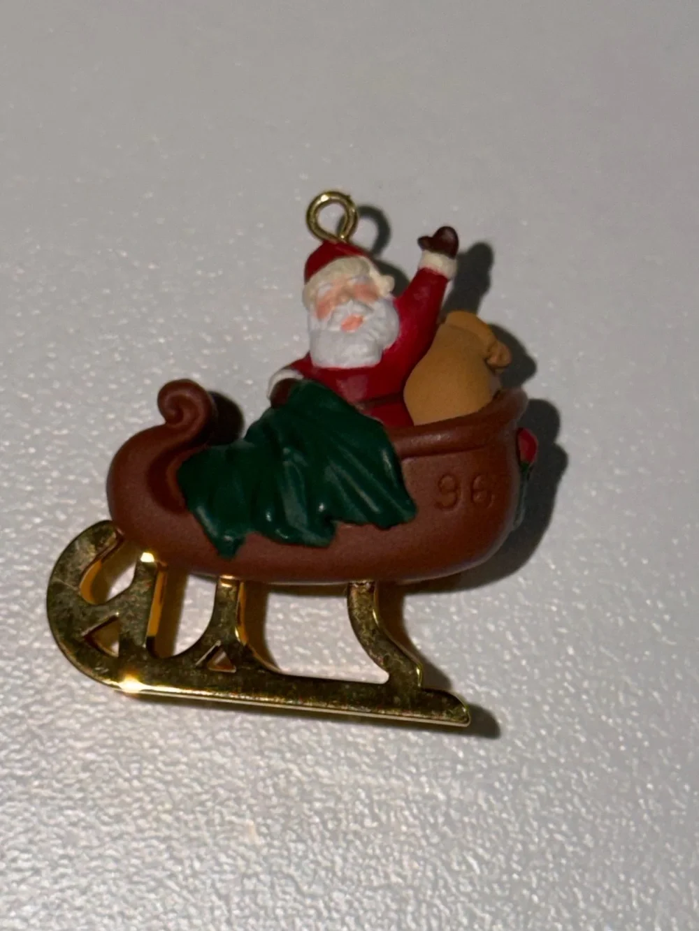 Vtg 1996 Hallmark Keepsake Miniature Ornament The Night Before Christmas Santa